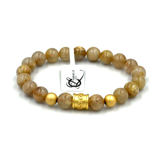 Golden Rutilated Quartz w/ Mantra