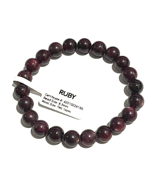 Ruby (High Quality Round Beads)